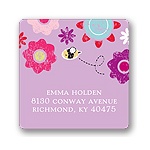 Springtime Buzz -- Violet Address Label