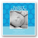 Sweet Baby -- Blue Photo Birth Announcement