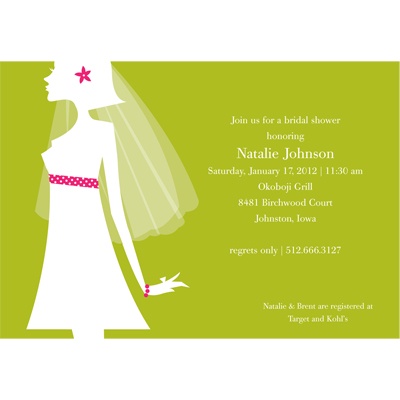 Chic Shower - Lime Bridal Shower Invitation