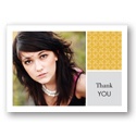Checkered -- Ebony Photo Thank You Card