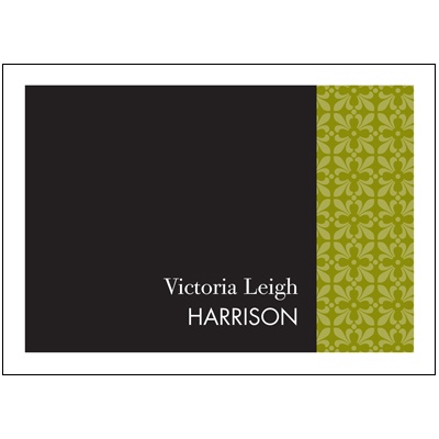 Checkered -- Olive Thank You Card