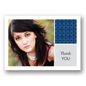 Checkered -- Navy Photo Thank You Card