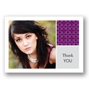 Checkered -- Grape Photo Thank You Card
