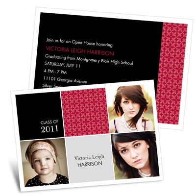 Checkered -- Photo Graduation Invitations