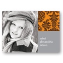 Collage -- Orange Photo Thank You Card