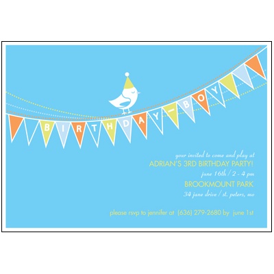 Banner Year -- Sky Birthday Invitation
