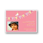 Banner Year -- Pink Photo Birthday Invitation