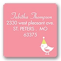 Banner Year -- Pink Address Label