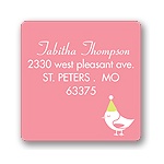Banner Year -- Pink Address Label