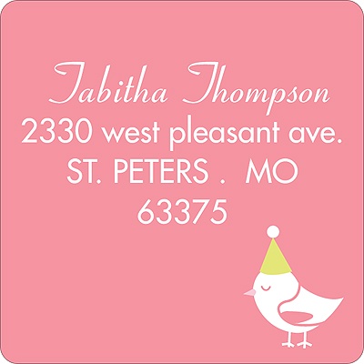 Banner Year -- Pink Address Label