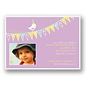 Banner Year -- Violet Photo Birthday Invitation