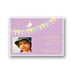 Banner Year -- Violet Photo Birthday Invitation