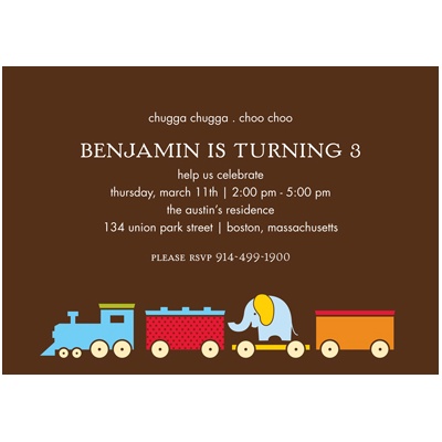 Choo choo! -- Birthday Invitation