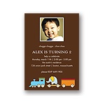 Choo Choo! -- Photo Birthday Invitation