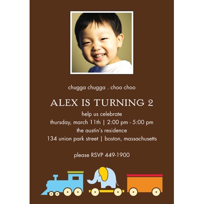 THE GOLDEN TICKET -- BOY PHOTO BIRTH ANNOUNCEMENT, 2in. x 4in. Folded Holiday Card