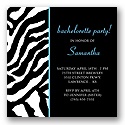 Wild Night Out -- Blue Bachelorette Party Invitation