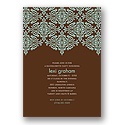 Delicate Lace -- Mocha Bachelorette Party Invitation