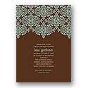 Delicate Lace - Mocha Bridal Shower Invitation