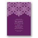 Delicate Lace - Grape Bridal Shower Invitation
