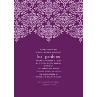 Delicate Lace - Grape Bridal Shower Invitation