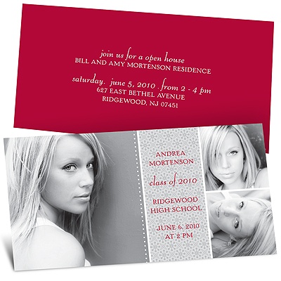 Triple Photos -- Photo Graduation Invitations