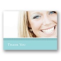 Classy Colors -- Aqua Photo Thank You Card