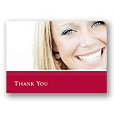 Classy Colors -- Merlot & Gray Photo Thank You Card
