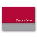 Classy Colors -- Merlot & Gray Thank You Card