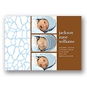 Welcome to the Jungle -- Blue Recycled Photo Birth Announcement