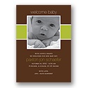 Sweet & Simple -- Olive & Mocha Recycled Photo Birth Announcement