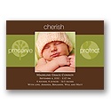 Cherish, Preserve, Protect -- Recycled Photo Birth Announcement