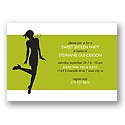 Dancing Silhouette -- Olive Birthday Party Invitation