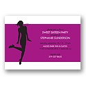Dancing Silhouette -- Grape Birthday Party Invitation