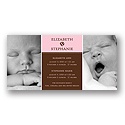 Double the Love -- Pink Twins Photo Birth Announcement