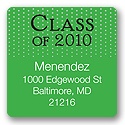 Primary Dots -- Olive Address Label