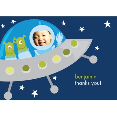 Green Friends -- Recycled Photo Thank You Card