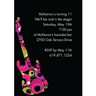 Rock On - Pink Birthday Party Invitation