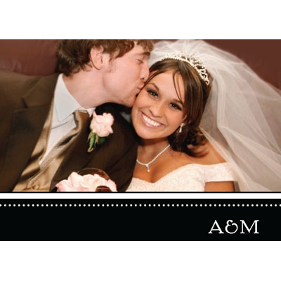 Classic Impression - Ebony Photo Thank You Card
