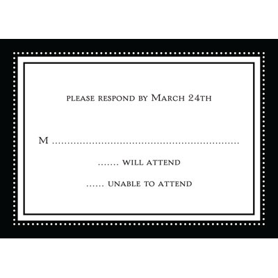 Classic Impression - Ebony Respond Card