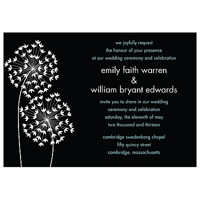 Flirty Stems -- Wedding Invitation