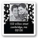 Flirty Stems -- Ebony Photo Address Label