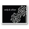 Flirty Stems -- Ebony Thank You Card
