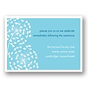 Flirty Stems -- Blue Reception Card