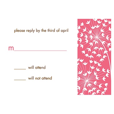 Flirty Stems -- Pink Respond Card