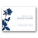 Floral Silhouette -- Blue Respond Card