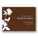 Floral Silhouette -- Mocha Reception Card