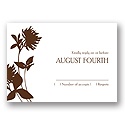 Floral Silhouette -- Mocha Respond Card