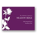 Floral Silhouette -- Violet Reception Card