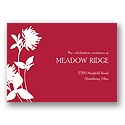 Floral Silhouette -- Merlot Reception Card