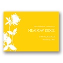 Floral Silhouette -- Canary Reception Card